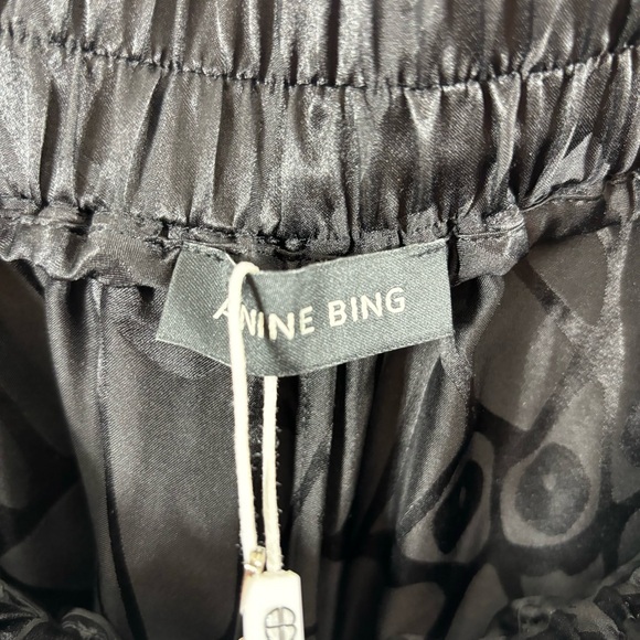 Anine Bing Logan Jogger Black Butterfly Jacquard Medium NWT - Picture 6 of 7